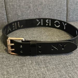 New York Jeans Genuine Leather Belt, Black Leather Belt Size Medium